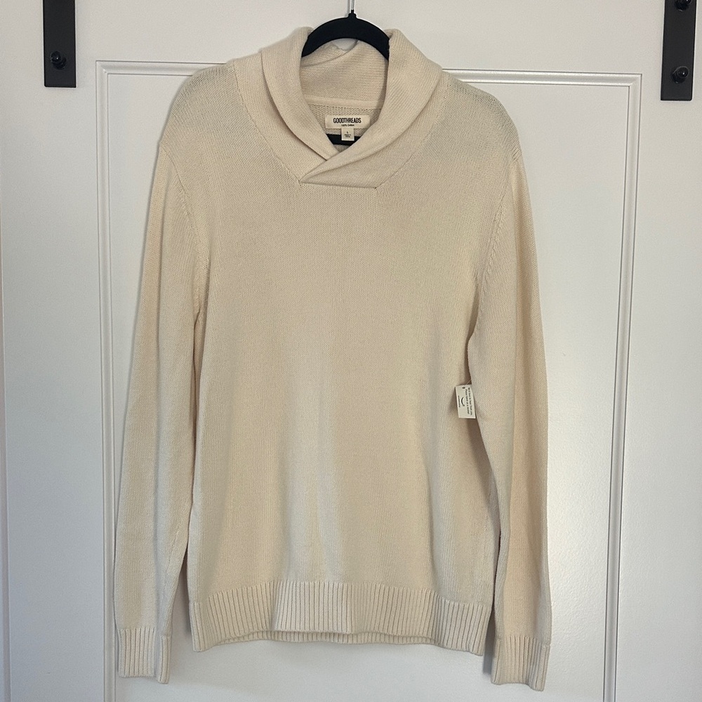 NWT Goodthreads Cream Cowl Neck Sweater - Size L